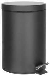 AQUALINE - SIMPLE LINE odpadkový kôš guľatý 12l, čierna mat (26112)