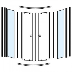 AQUALINE - Sklo pre BLS900, pevná časť (NDBLS900-1)