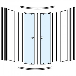 AQUALINE - Sklo pre BLS900, pohybliva časť (NDBLS900-2)