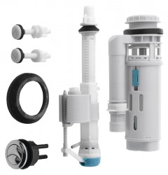 AQUALINE - Splachovací súprava s DUAL tlačítkom, spodné napúšťanie 1/2