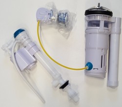 AQUALINE - Splachovacia súprava s tlačidlom DUAL 49, spodné napúšťanie 1/2