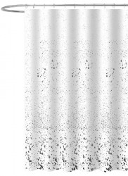 AQUALINE - Sprchový záves 180x180cm, polyester, biela, kačice (ZV042)