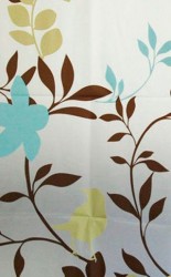 AQUALINE - Sprchový záves 180x180cm, vinyl, kvetovaný (ZV012)