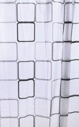 AQUALINE - Sprchový záves 180x180cm, vinyl, štvorcový vzor (ZV013)