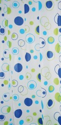 AQUALINE - Sprchový záves 180x200cm, PEVA, bubliny (ZV027)