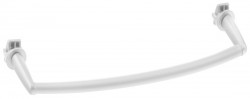 AQUALINE - Sušiak uterákov na vykurovacie telesá 43cm, oblý, biela (IDO-50)
