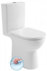 AQUALINE - TALAMO WC kombi WC, Rimless, spodný/zadný odpad, biela (PB107WR)