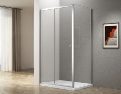 AQUALINE - UGGA obdĺžniková sprchová zástena 1100x900, sklo číre (ATS110-02)