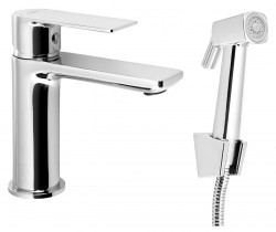AQUALINE - Umývadlová stojánkova batéria s bidetovou sprškou, chróm (SK401)