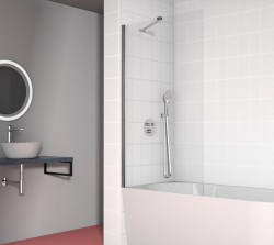 AQUALINE - Vaňová zástena 900x1500, číre sklo (6590150)