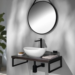 AQUALINE - VEGA doska pod umývadlo 125x45cm, dub čierny (VG630)