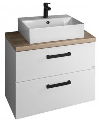 AQUALINE - VEGA Nábytková zostava do kúpeľne, šírka 82,5 cm, biela/dub platina (VG083-01)