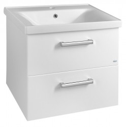 AQUALINE - VEGA umývadlová skrinka 62x50x43,6cm, 2x zásuvka, biela (VG064)