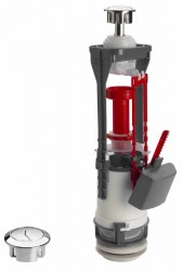 AQUALINE - Vypúšťací ventil, DUAL tlačidlo, chróm (OVDC001)