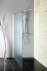 AQUALINE - WALK-IN jednodielna zástena na montáž na stenu, 900×1900, sklo Brick (WI090)