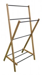 AQUALINE - WING skladací vešiak ručníkov 58x103x35cm, jaseňové drevo (SP854)