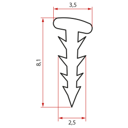 AQUALINE - Zatláčacie tesnenie, 2000 (SPAT05)
