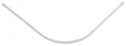 AQUALINE - Závesová tyč štvrťkruhová 80x80 cm, ALU, biela (0201013)