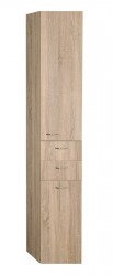 AQUALINE - ZOJA/KERAMIA FRESH skrinka vysoká s košom 35x184x29cm, ľavá, dub platin (51232)