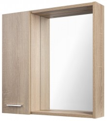 AQUALINE - ZOJA/KERAMIA FRESH STRIP galérka s LED osvetlením 60x60x14cm, ľavá, dub platin (45027S)