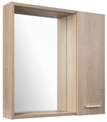 AQUALINE - ZOJA/KERAMIA FRESH STRIP galérka s LED osvetlením, 60x60x14cm, pravá, dub platin (45028S)