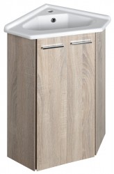 AQUALINE - ZOJA umývadlová skrinka 39x74x39cm, dub platin (50344)