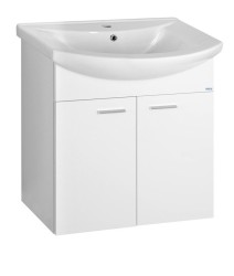 AQUALINE - ZOJA umyvadlová skříňka 61,5x74x32cm, bílá, 2x dvířka (51063)