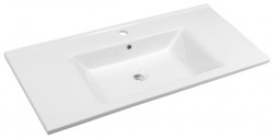 AQUALINE - ZUNO 100 keramické umývadlo nábytkové 100x45cm, biela (9100)