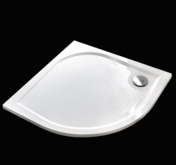 Aquatek - Bent 90 sprchová vanička z liateho mramoru štvrťkruhová s protišmykovou úpravou (BENT90)