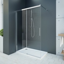 Aquatek - WELLNESS K2 100 Sprchovací kút s posuvnými dverami 97,5-100cm, sklo 6mm, výplň sklo zrkadlové - mirror (WELLNESSK2100-69)