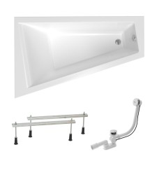 Asymetrická vaňa Laguna Idea Plus 160x100 cm akrylát ľavá SIKOID1600LAN (SIKOID1600LAN)