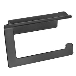 AWD Interior - Držiak na toaletný papier s poličkou, čierny AWD02092021 (AWD02092021)