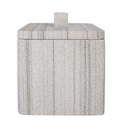 AWD Interior - Kozmetická nádoba s vekom, šedý mramor Q-BATH 1537 (AWD02341537)