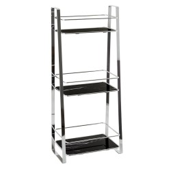 AWD Interior - Kúpeľňová polica trojposchodová. chróm,/čierny mramor AWD02042013 (AWD02042013)