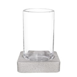 AWD Interior - Pohárik na zubnú kefku Q-BATH šedý mramor 1535 (AWD02341535)