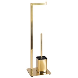 AWD Interior - Stojan na toaletný papier a WC kefa, zlatý, AWD02071978 (AWD02071978)