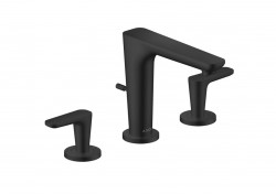 AXOR - Citterio C Umývadlová batéria s výpusťou, 3-otvorová inštalácia, EcoSmart, matná čierna (49061670)