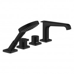 AXOR - Citterio E Termostatická batéria na okraj vane, 4-otvorová inštalácia, matná čierna (36410670)