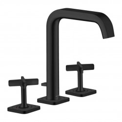 AXOR - Citterio E Umývadlová batéria s výpusťou, 3-otvorová inštalácia, matná čierna (36108670)