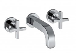 AXOR - Citterio Umývadlová batéria pod omietku s výpusťou, 3-otvorová inštalácia, chróm (39313000)