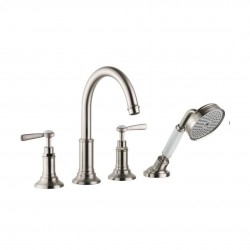 AXOR - Montreux Štvorotvorová vaňová batéria na okraj vane, kefovaný nikel (16550820)