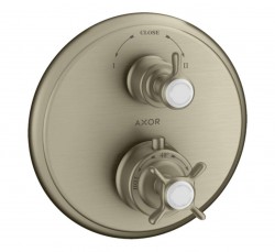 AXOR - Montreux Termostatická batéria pod omietku s uzatváracím a prepínacím ventilom, kefovaný nikel (16820820)