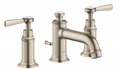 AXOR - Montreux Trojotvorová umývadlová batéria 30 s odtokovou súpravou s ťahadlom, kefovaný nikel (16535820)