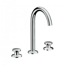 AXOR - One Umývadlová batéria s výpustom Push-Open, 3-otvorová inštalácia, chróm (48070000)