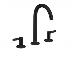 AXOR - One Umývadlová batéria s výpustom Push-Open, 3-otvorová inštalácia, matná čierna (48050670)