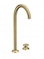 AXOR - One Umývadlová batéria s výpusťou Push-Open, 2-otvorová inštalácia, EcoSmart, kefovaná mosadz (48060950)