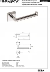 BEMETA BETA držiak toaletného papiera (132212032)