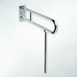 BEMETA HELP sklopné madlo v tvare U s opornou nohou 600 mm biely (301102074N)