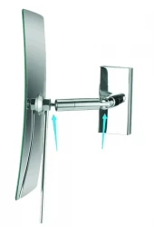 BEMETA Kozmetické zrkadlo jednostranné hranaté s kĺbom 360 ° 3x (116201222)