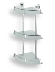 BEMETA OMEGA polička sklenená rohová trojitá s hrazdou 104202152 (104202152)